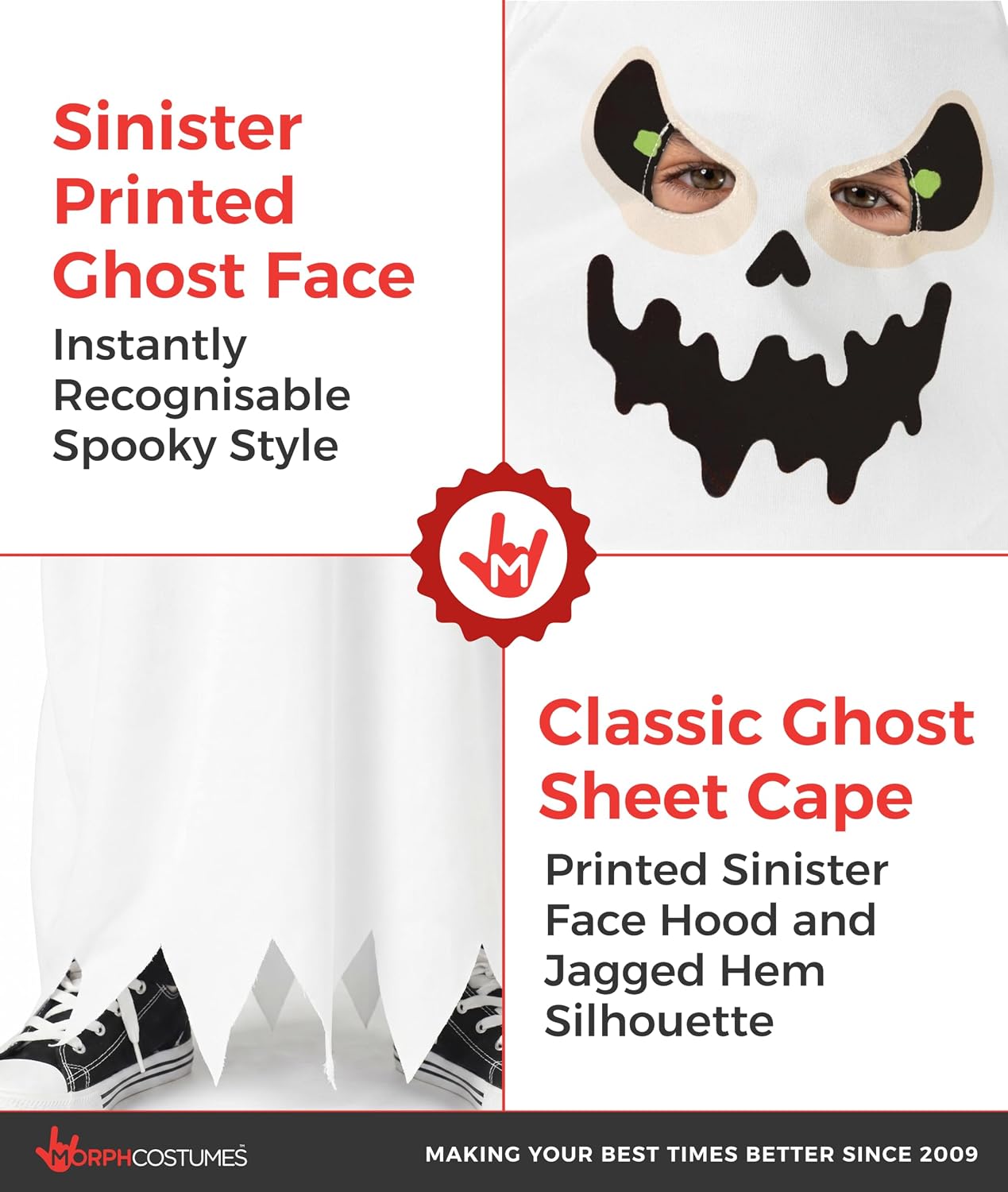 Morph Ghost Costume Kids, Kids Ghost Costume, Boys Halloween Costumes