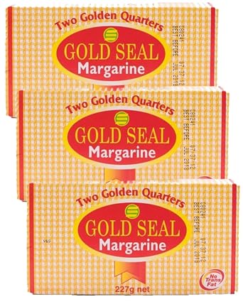 Gold Seal Margarine Two Golden Quarters, 227 g 3 Boxes | Plant-Based Butter Alternative | Non-Dairy Spread for Cooking & Baking