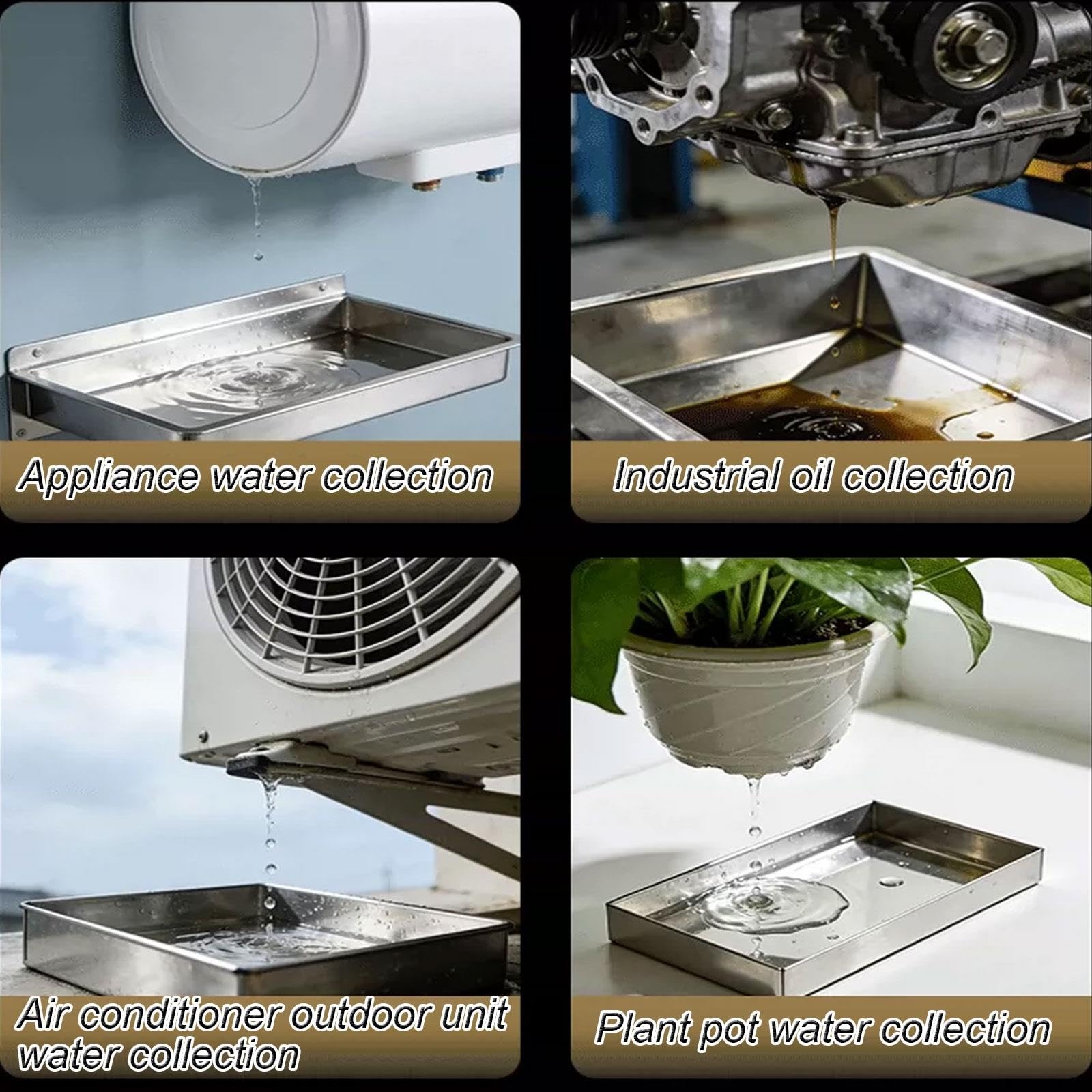 Plateau Récupération Eau Clim Acier Inoxydable Plateau Récupération Huile