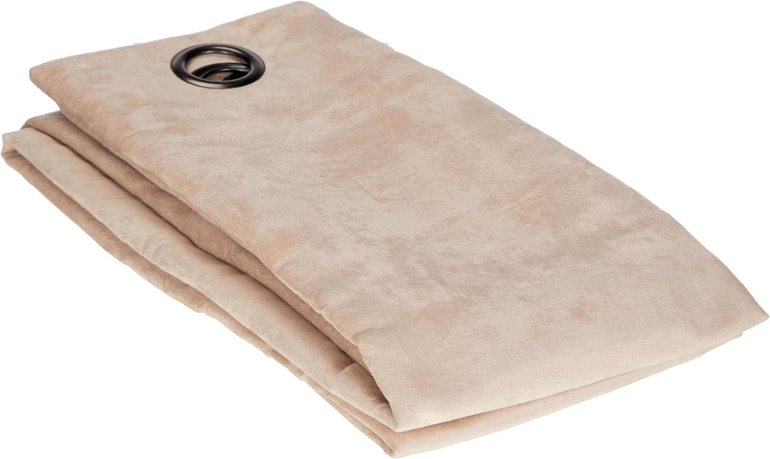 Linder 0520/21/375FR Curtain Heavy cream suede with Eyelets 145 x 260 cm