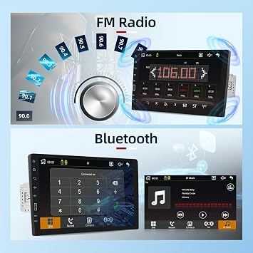 9 inch Wireless CarPlay Single Din Car Stereo 1 Din Touch Screen Radio