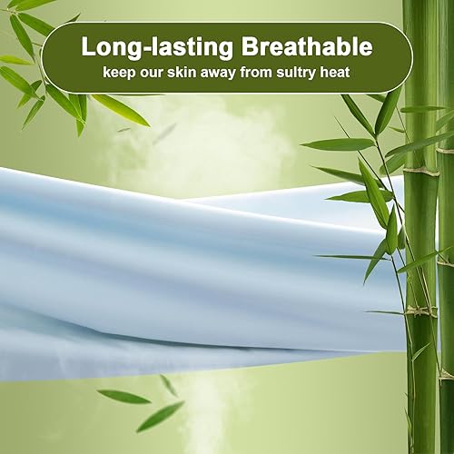 Miniatura 9 de PHF Juego de sábanas tamaño individual, sábanas y fundas de almohada de lujo para hotel, 3 piezas, suaves y transpirables, bolsillo profundo de