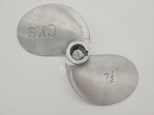 SANAR Aluminum Propeller for Longtail Mud Motor Long Tail Boat - Keyed Tapered Shaft