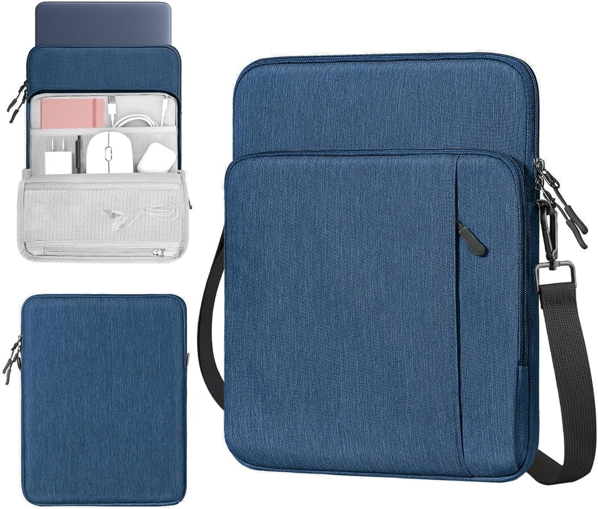 TiMOVO Sleeve Case with Shoulder Strap for Laptop, 13.3-14", Blue