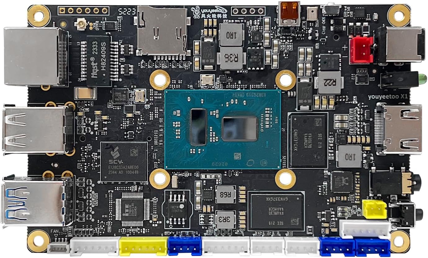 youyeetoo X1/X1S - N5105 x86 Windows Linux Single Board Computer - Mini PC Dual 4K Media Server-Dual M.2 Slots Support 2280 NVMe mSATA SSD/WiFi 6 Moudle PCIE 3.0,NFC (X1(16GB RAM, no eMMC))