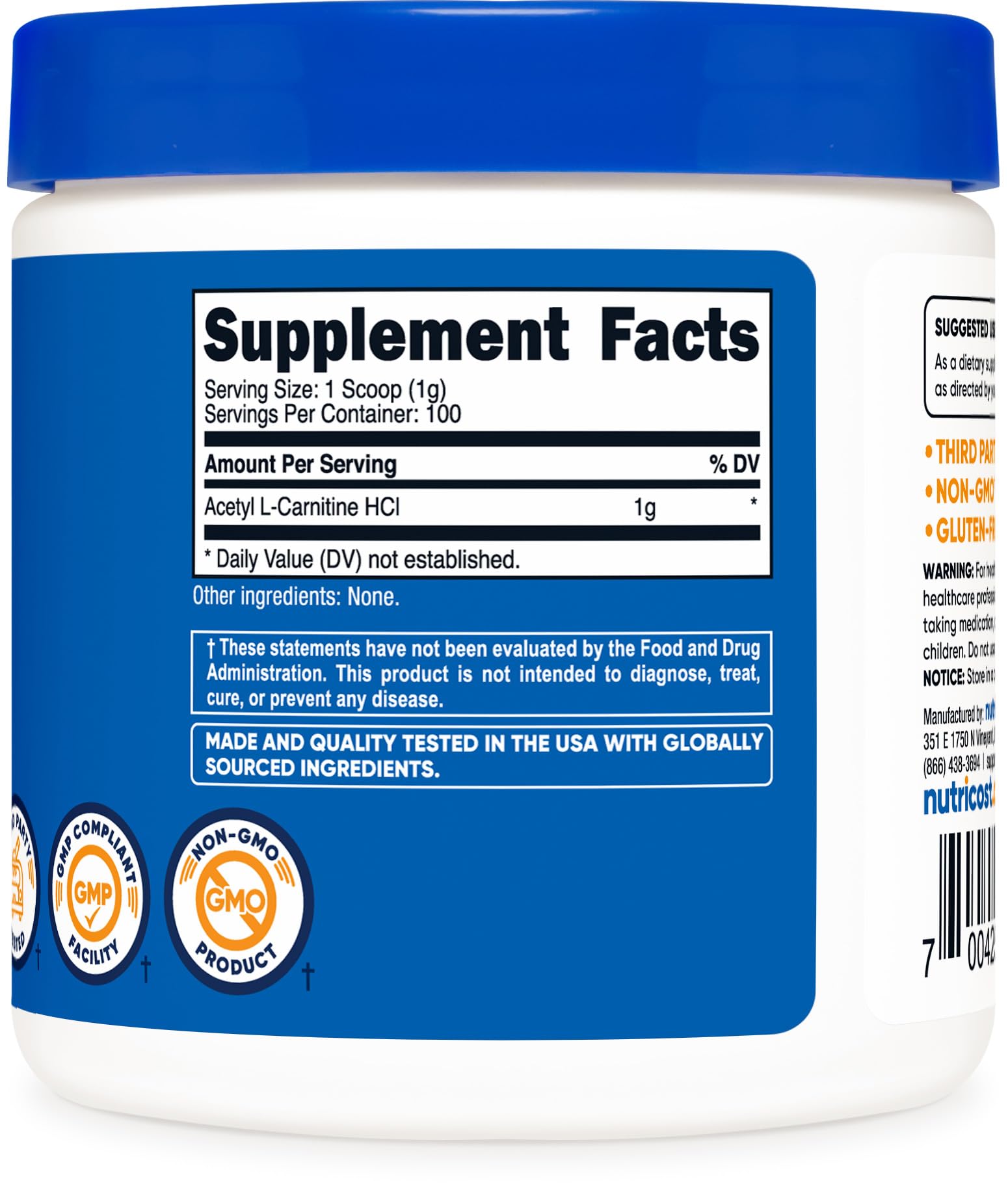 nutraxin acetyl l-carnitine NOW Foods Acetyl-L-Carnitine 500mg