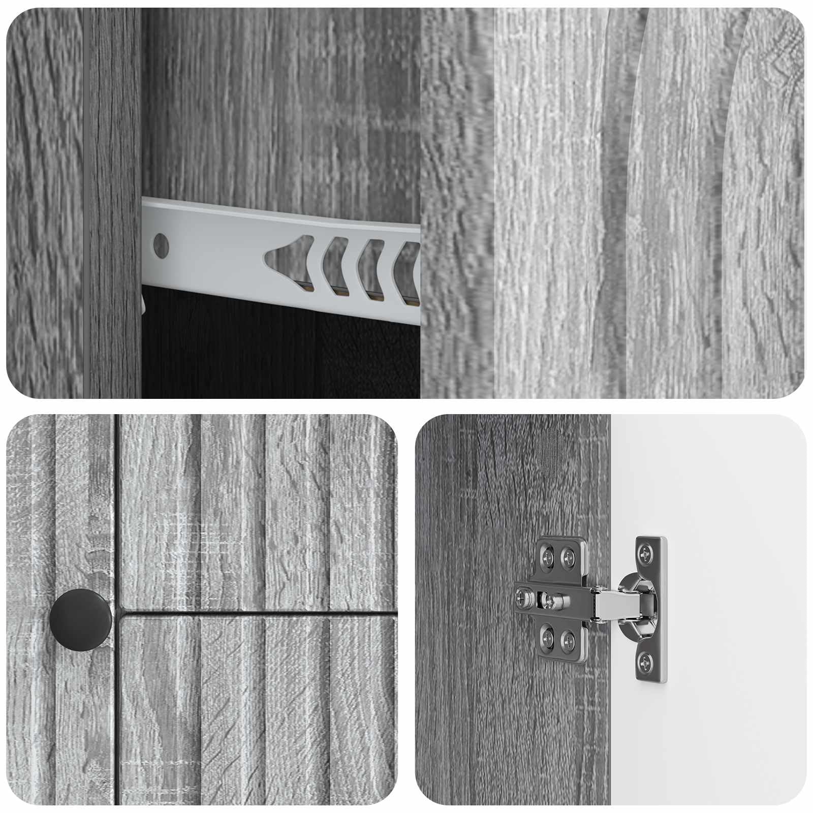 Mobile TV Sonoma grigio 89 x 34,5 x 60 cm