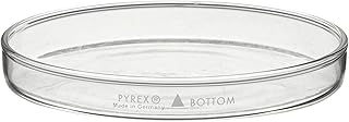 Corning-3160-60 Pyrex Borosilicate Glass Petri Dish with Cover, 55mm Diameter x 17mm Height (Pack of 12)