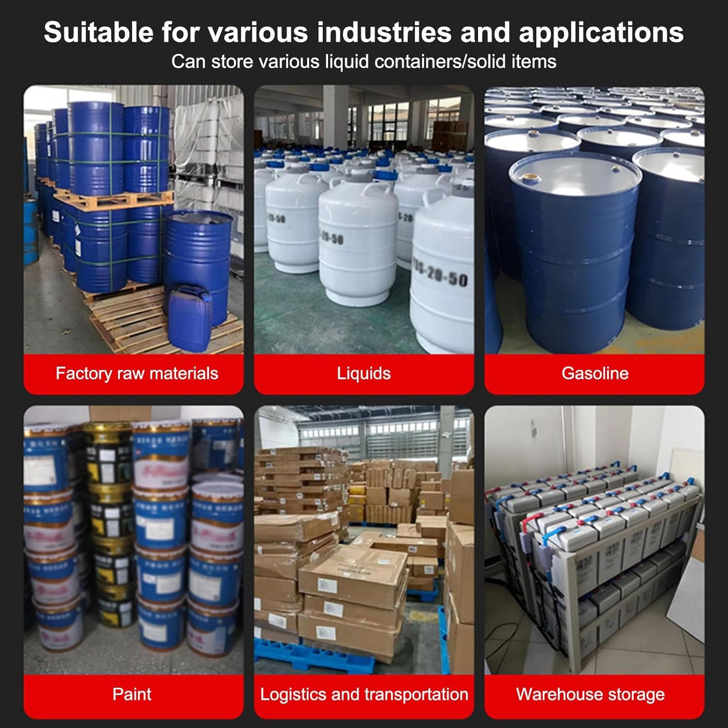 Spill Containment Pallet, Garage Stainless Steel Modular Leakproof Tray with Drain Outlets, Industrial Platform Forklift Pockets for Outdoor Storage of Goods(Silver,65x65x15cm)