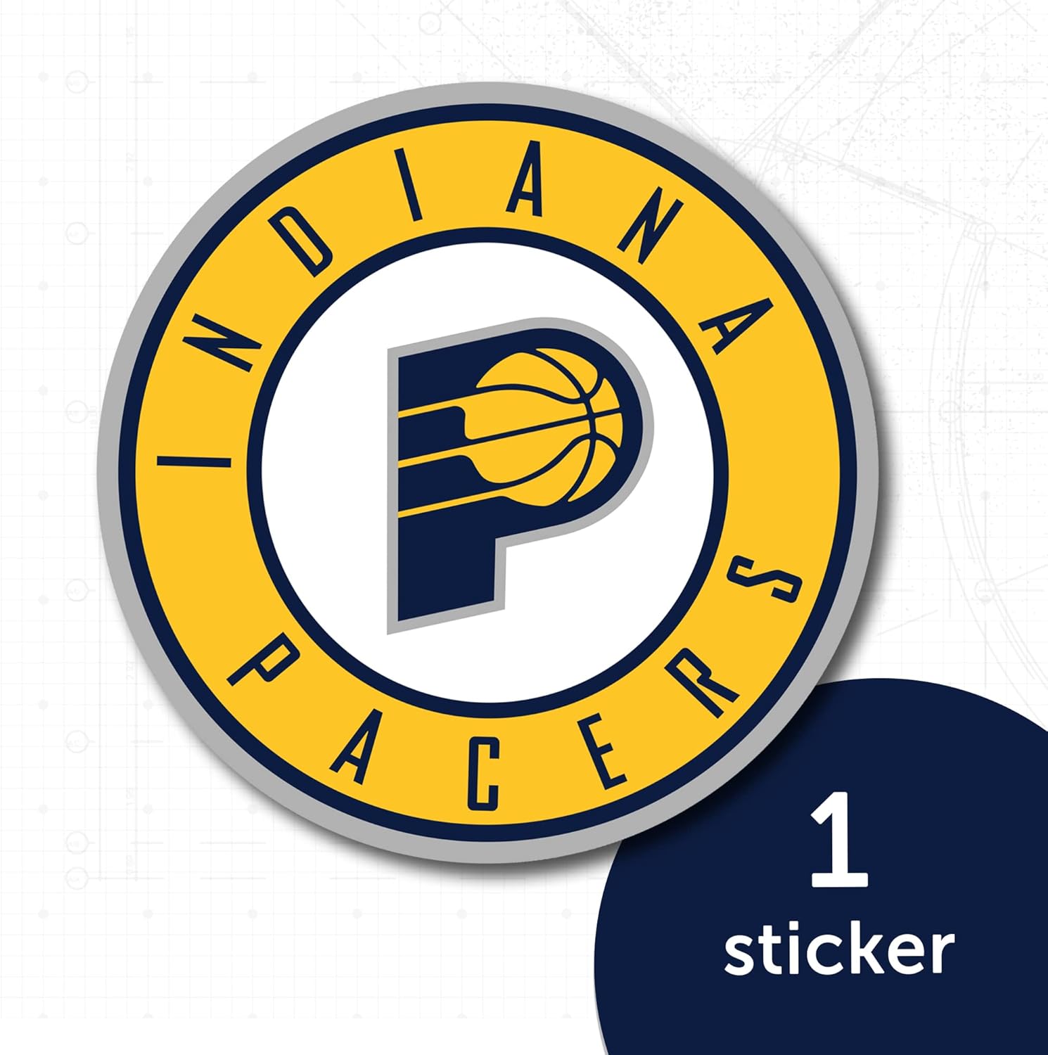 Desert Cactus Indiana Pacers Sticker NBA Officially Licensed Vinyl Decal Laptop Water Bottle Car Scrapbook (Individual 5)