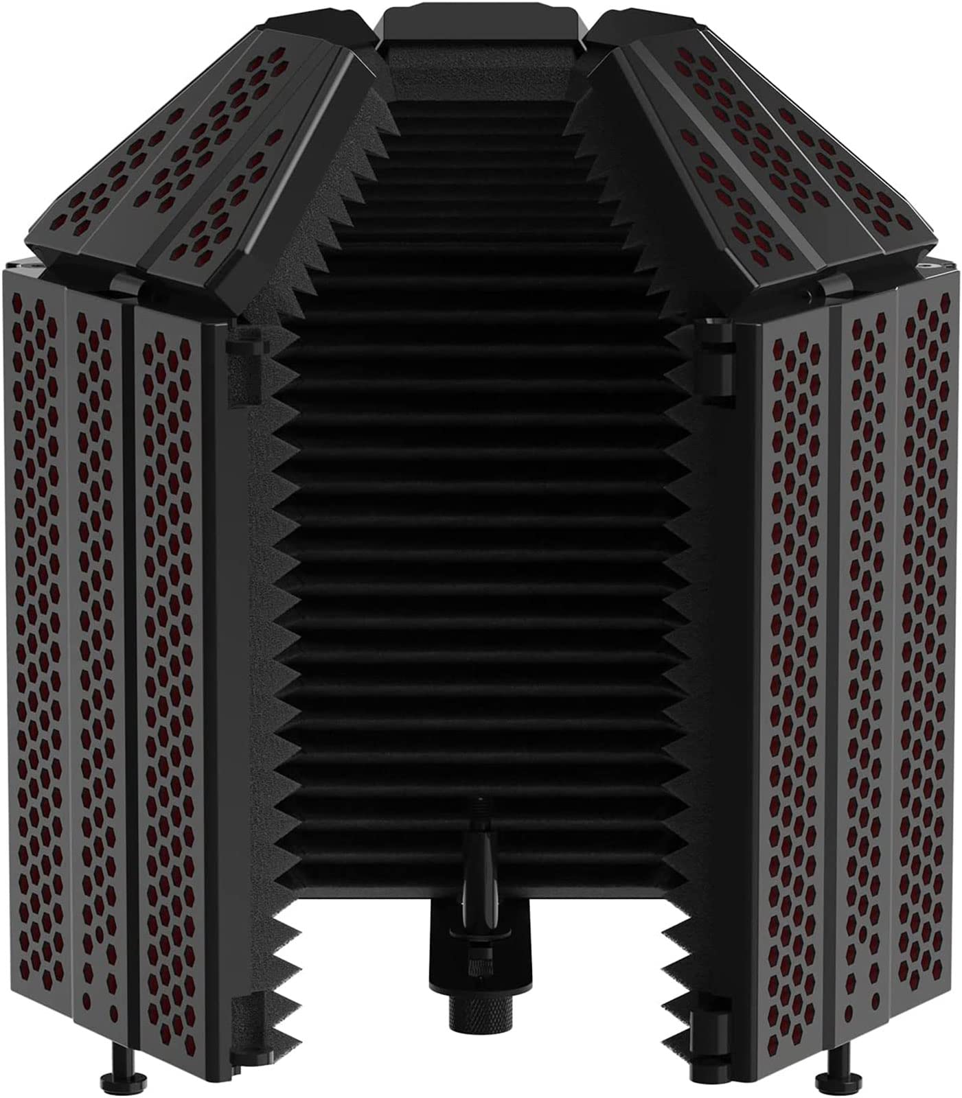 簡易　卓上　個室ブース　屋根、ライト付き　パーテーション Amazon | 防音室 卓上型 ブーススタンド ルーフ付き 防音