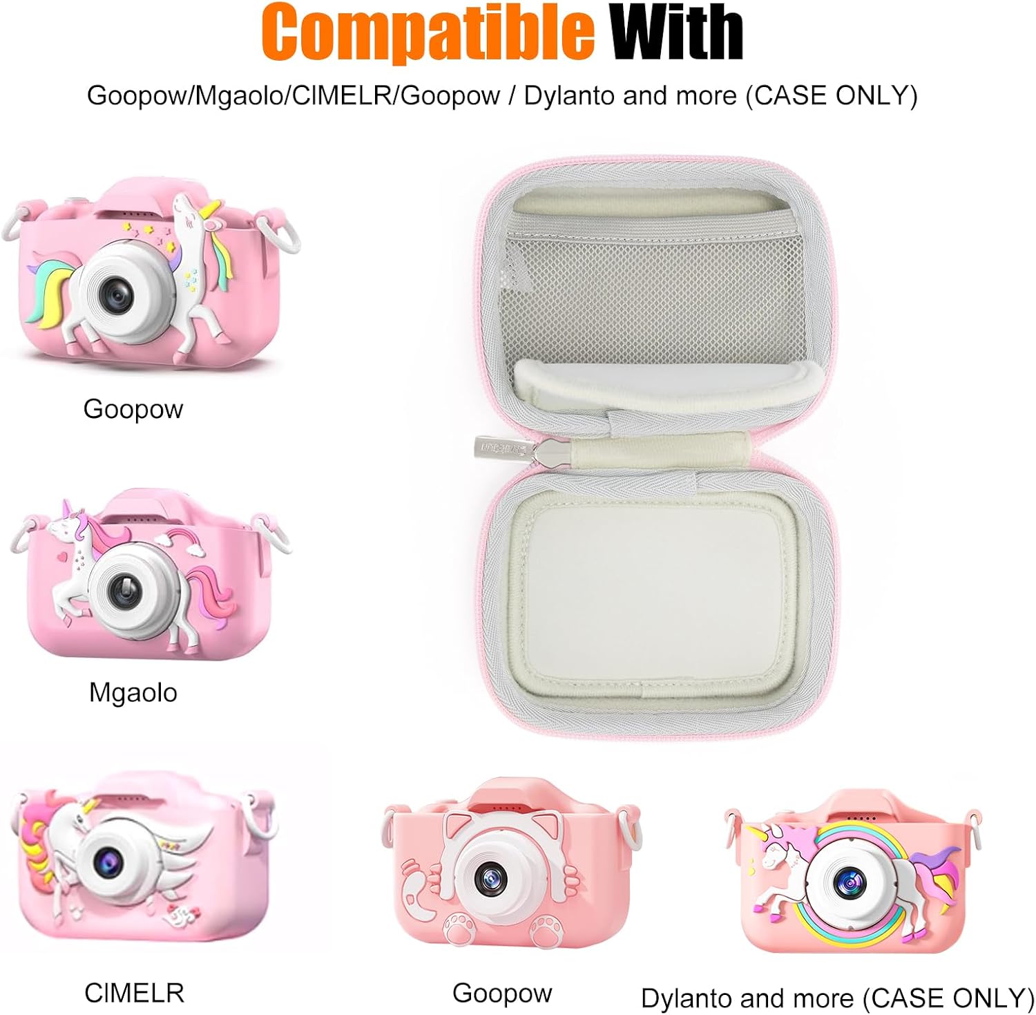 Cwatcun Kids Instant Camera Case Small, Compact PU Leater Protective Case image 3