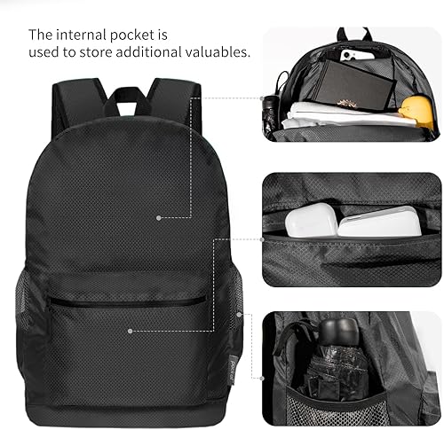 Miniatura 4 de pack all Mochila ligera y plegable de 18L, Azul  Patchwork, talla única , Mochilas Daypack