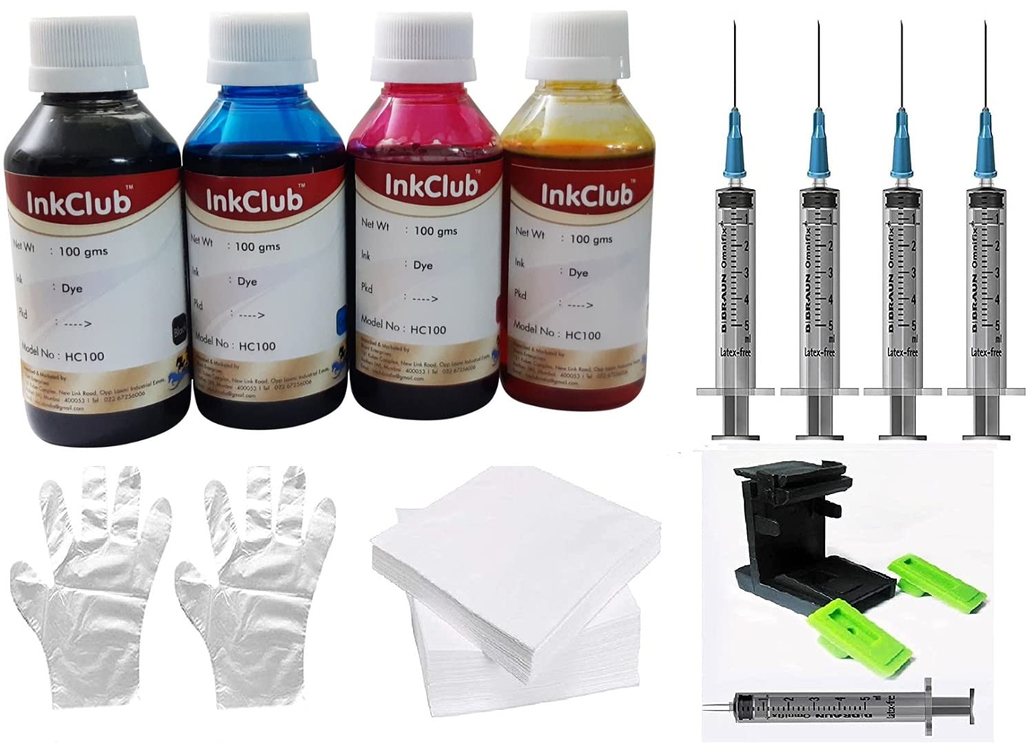 See full amazon price history chart for Inkclub Compatible Dye Refill Ink with Suction Tool Compatible with Cartridge no 805, 803, 680,682, 678, 802, 818, 703, 704, 901, 21, 22,27,57,58,46(CMYK)- 100ml x 4 (400ml) Inkclub Compatible Dye Refill Ink with Suction Tool Compatible with Cartridge no 805, 803, 680,682, 678, 802, 818, 703, 704, 901, 21, 22,27,57,58,46(CMYK)- 100ml x 4 (400ml) (B09DTFV4Y8) Amazon Price History, Amazon Price Tracker