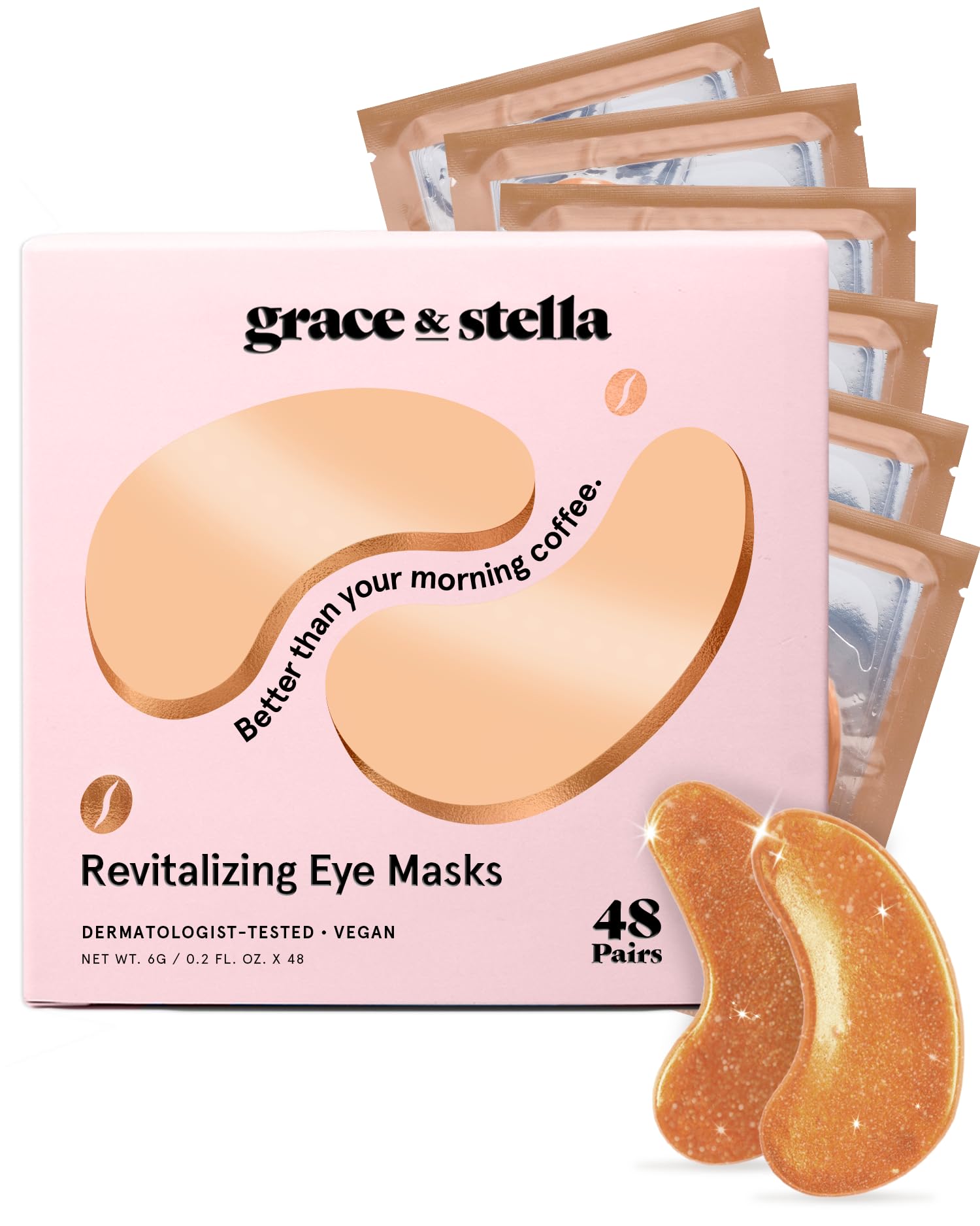 grace & stella Retinol Under Eye Patches for Puffy Eyes & Dark Circles - Restoring Gel Under Eye Masks with Hyaluronic Acid - Christmas Gifts for Teens, Birthday Gifts for Women (Purple, 24 Pairs)