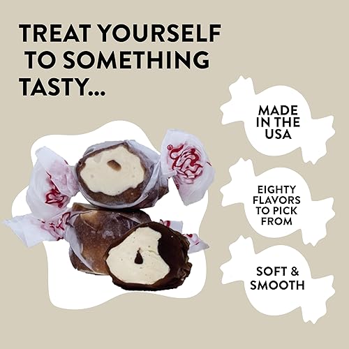 Miniatura 4 de Taffy Town Caramelo de Agua Salada - Chocolate Caramel Mocha  Caramelo gourmet  Caramelos estilo turrón  Suave y delicioso  Golosinas de aperitivo