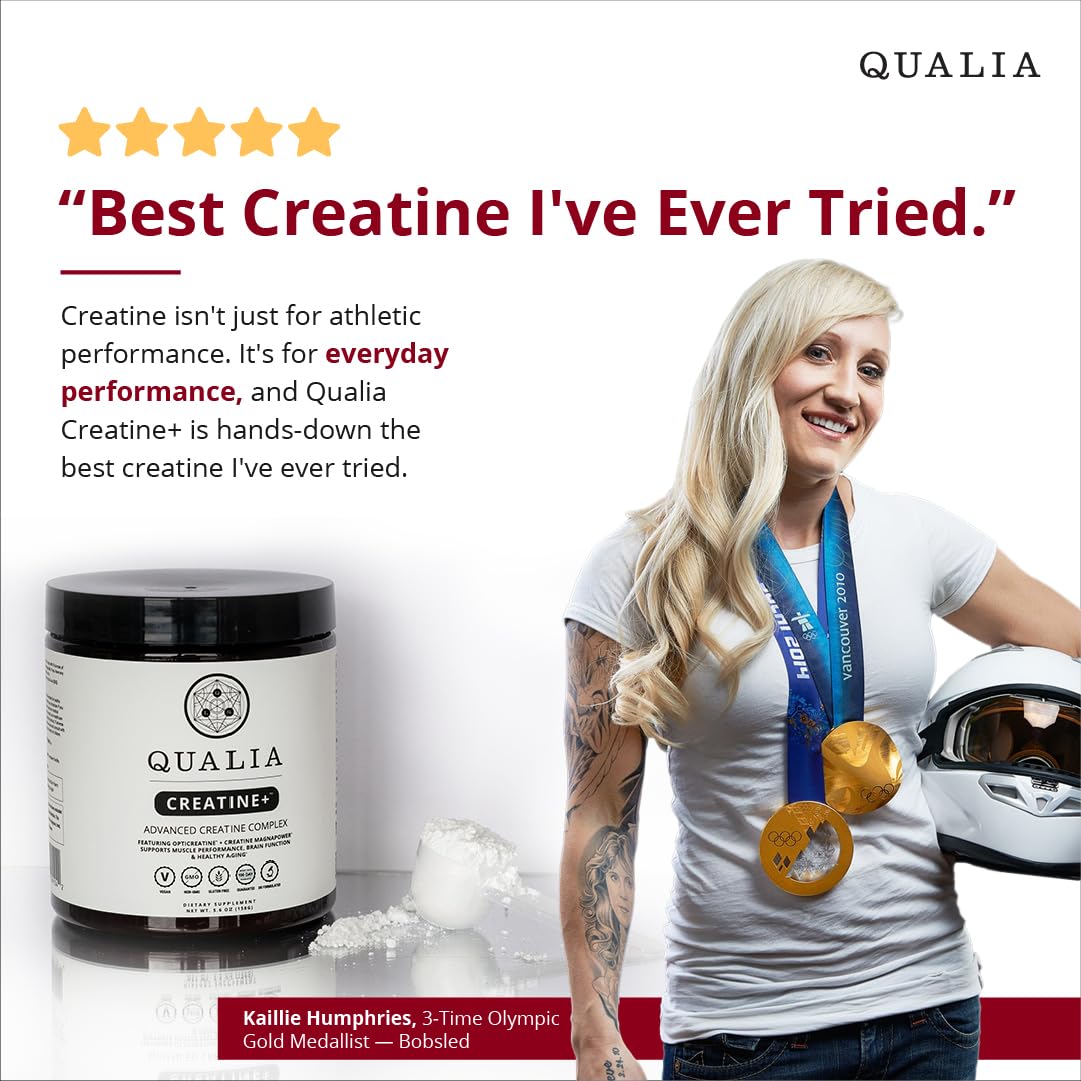 Qualia Creatine | Advanced Creatine Complex | 2 Sources + Magnesium | Optimized Absorption | Muscle Performance, Brain Function, & Healthy Aging (30 Servings) — Amazon image 7