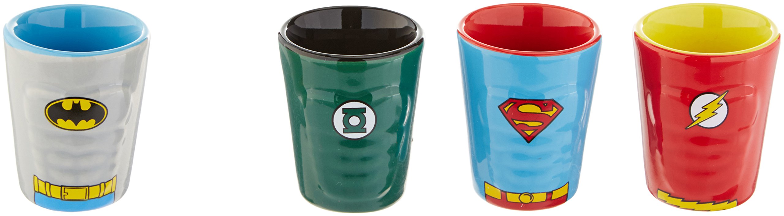 DC Comics Heroes Molded Ceramic Shot Glass 4-Pack