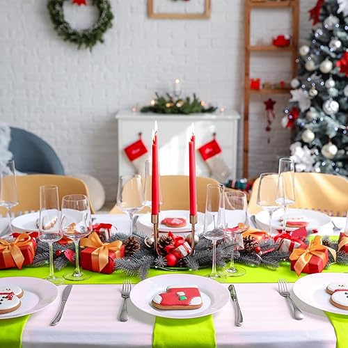 Miniatura 14 de Bencailor 24 caminos de mesa de satén a granel de 12 x 108 pulgadas de largo, mantel de tela suave brillante para banquete de boda, cumpleaños