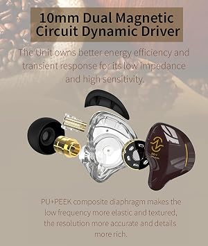 CCZ USB C Headphones in Ear Monitor Wired Earbud, 1DD HiFi Bass Immersive Sound Usbc Earphones, for Samsung S23 FE S22/ iPhone 15(Plus/Pro/Pro Max) CCZ Coffee Bean (Black Mic-Type C)