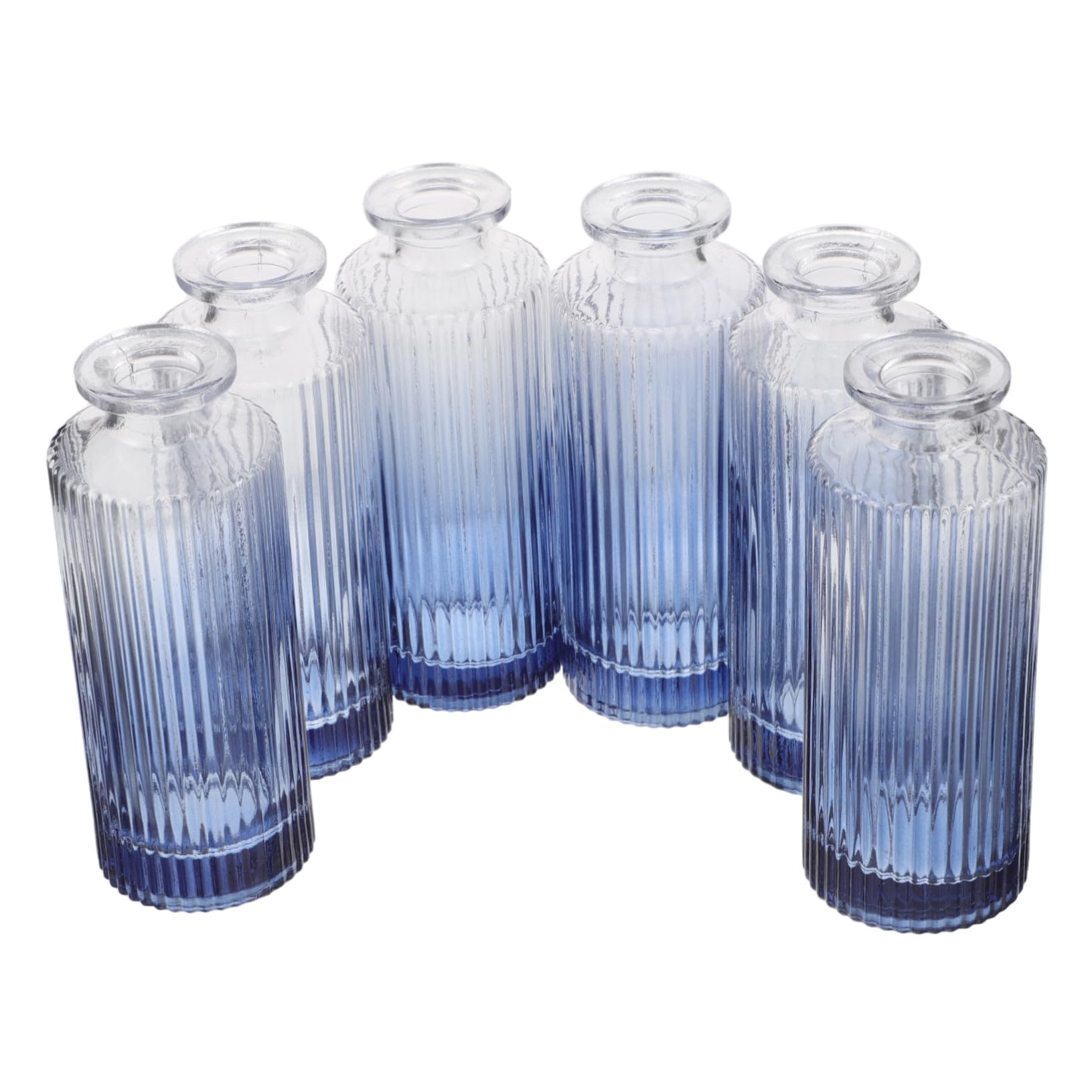 POPETPOP 6pezzi Bottiglia per Profumi in Vetro Diffusore Flacone Diffusore Vuoto in Stile Retrò Vaso Decorativo in Vetro per Fragranze Ornamento in Bottiglia di Cristallo