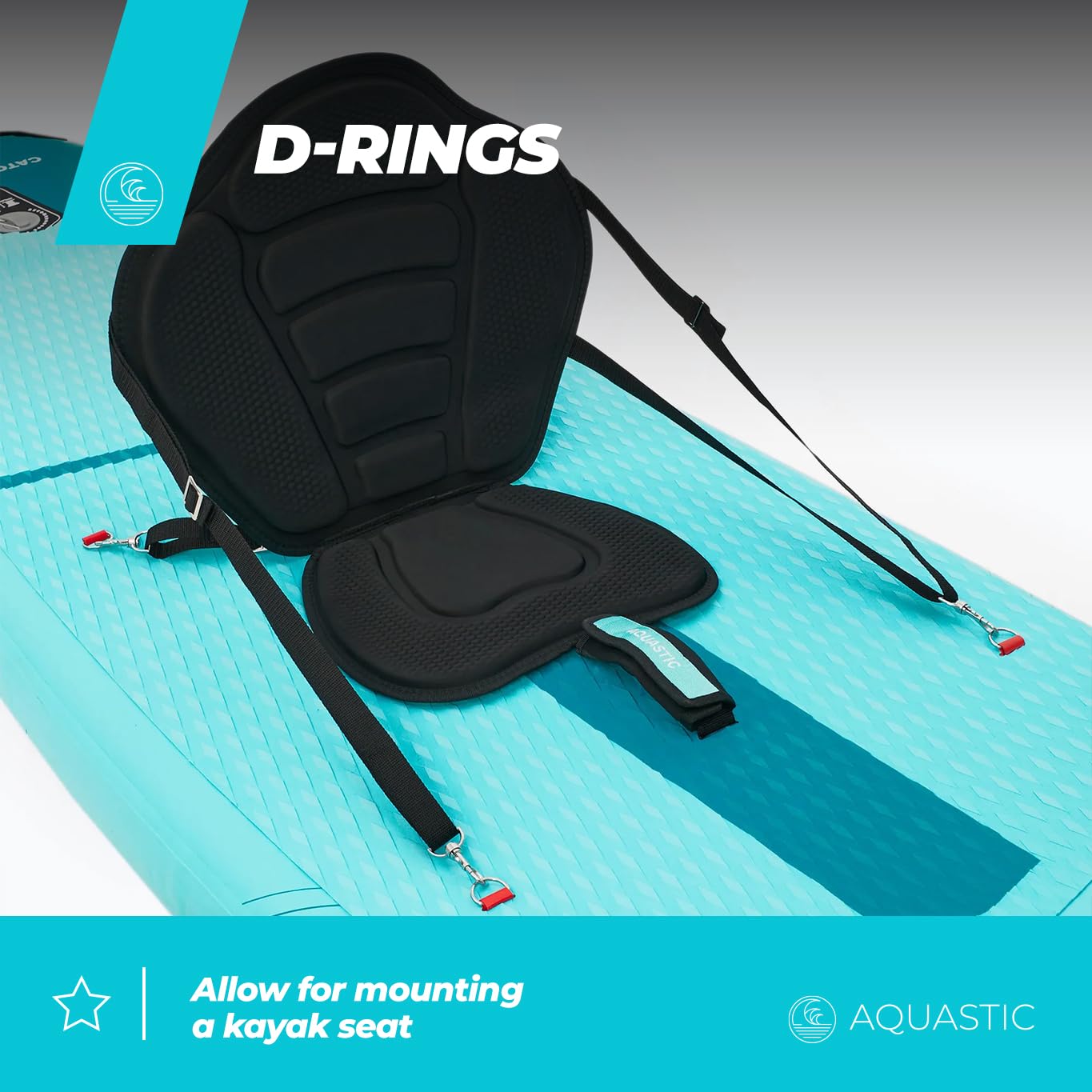 AQUASTIC Perth Pro 11'2" Allround SUP Drop Stitch Lite Board, pianka 5 mm, zestaw z regulowanym wiosłem 2 w 1, balast, siedzisko kajakowe, 2-drożna pompa i plecak do noszenia