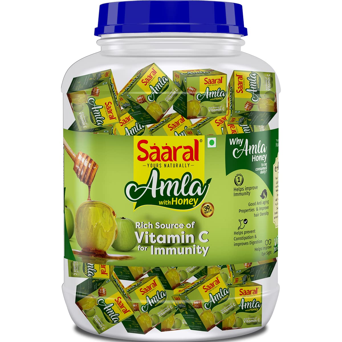 Saaral Amla (Indian Gooseberry) with Pure Honey Big Pet Jar(30 Pcs)(750 Gms Approx), No Added Sugar, Immunity Booster With High Vitamin C & Antioxidants (B09YH3YS78) Amazon Price History, Amazon Price Tracker