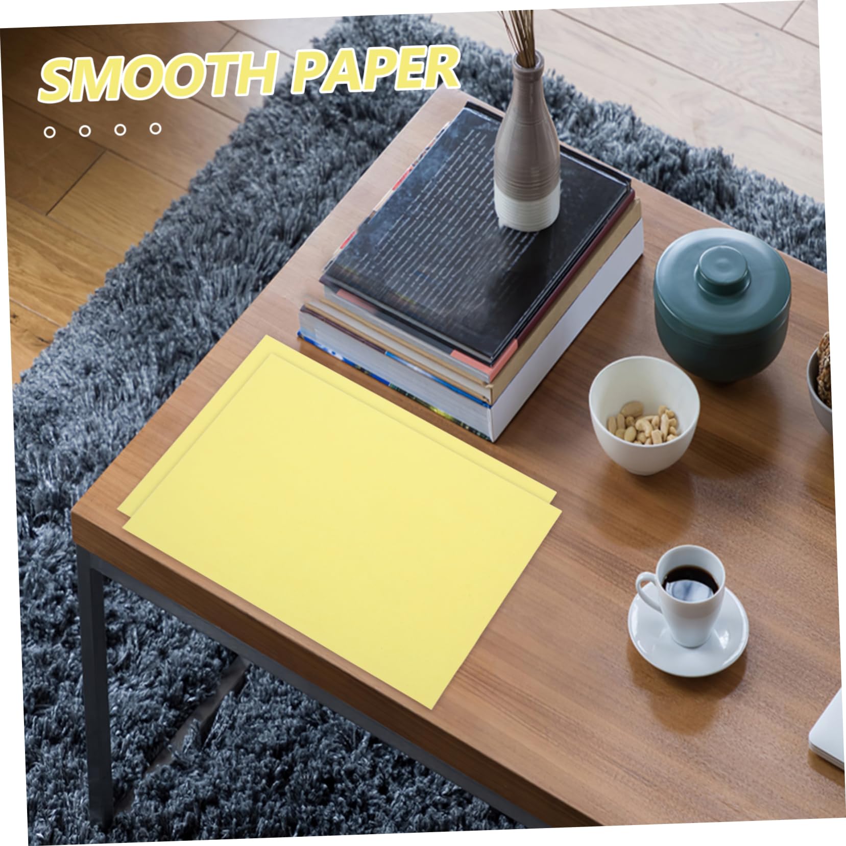 SHINEOFI 200pezzi Carta Per Stampante Giallo Di Carta Colorata Per Fotocopie Per Stampa Colorata Cartoncino Per Stampante Liscio Stampabili Bifacciali Per Ufficio e Scuola
