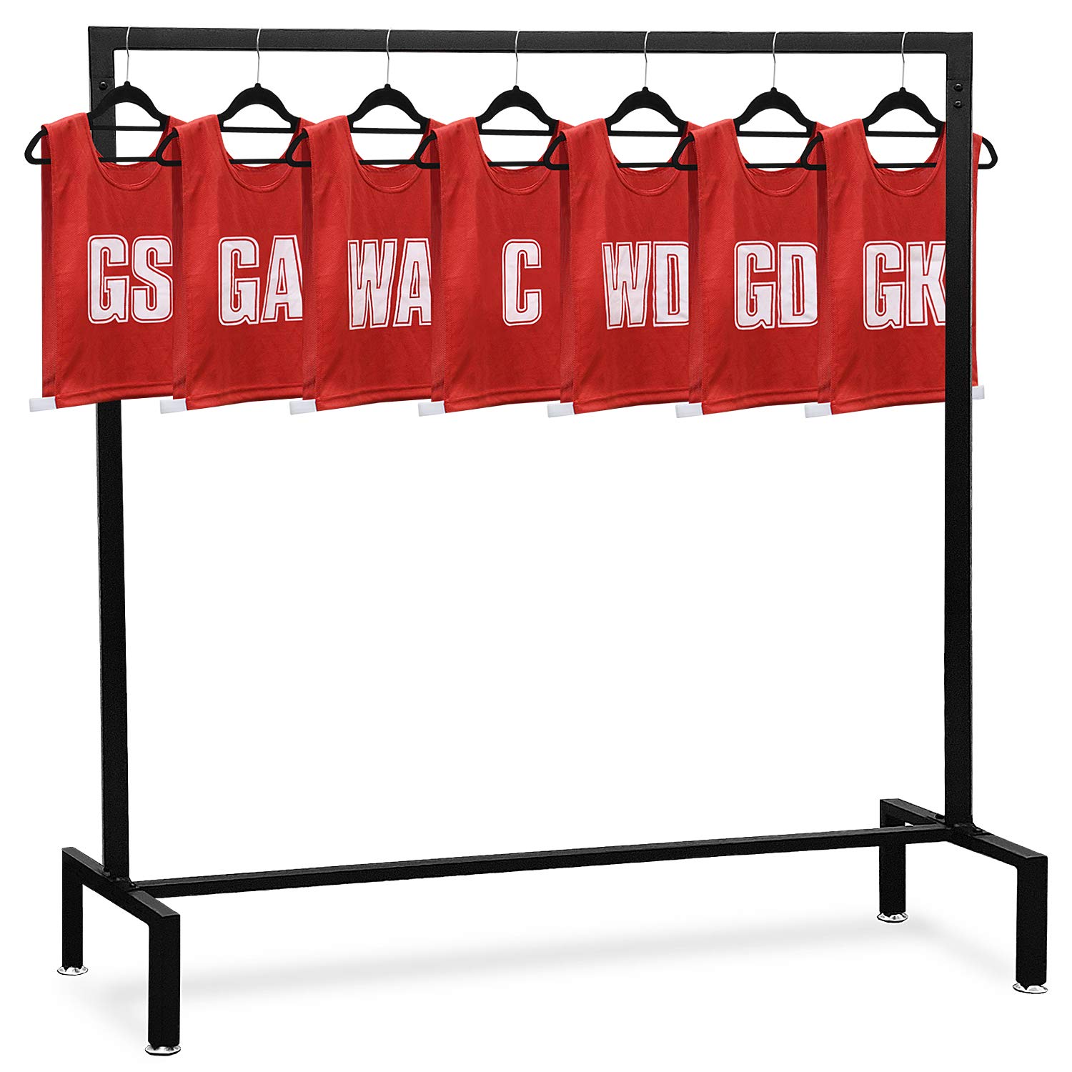 Ziland Netball Bibs [Set of 7] • RED/SMALL • Team positions printed on front and back • Durable and lightweight eyelet Polyester