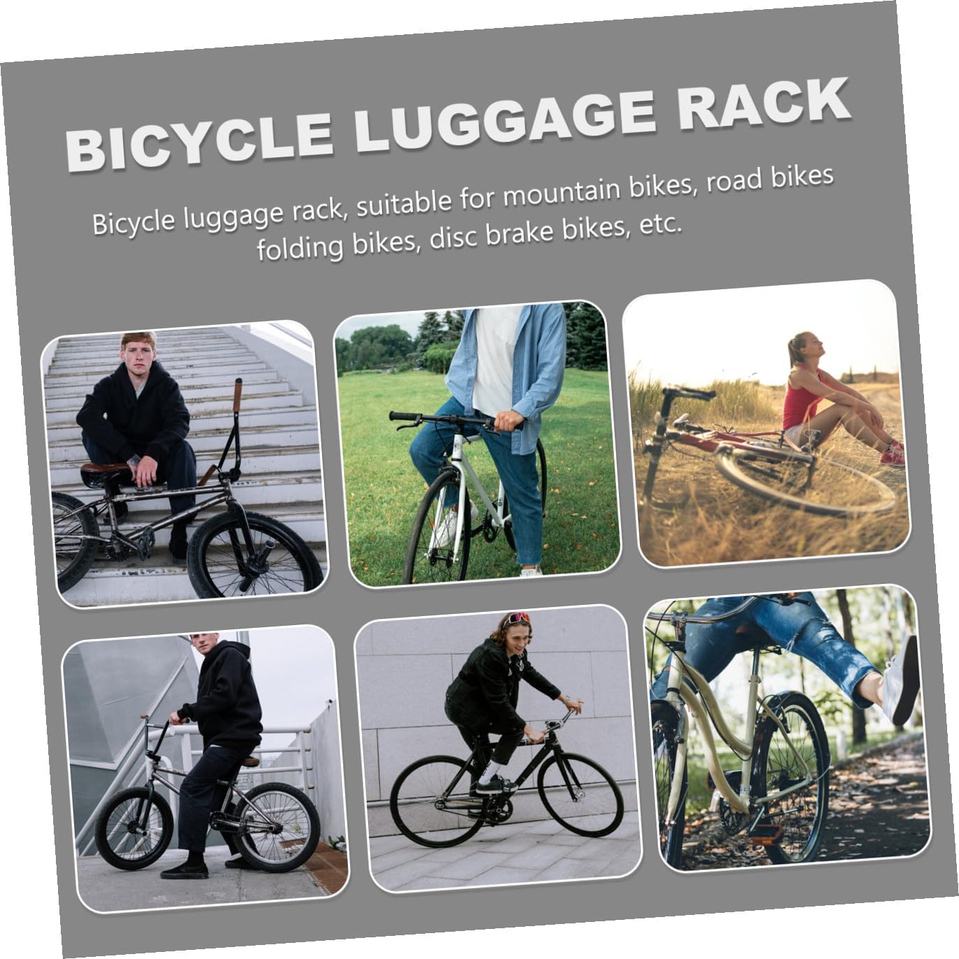 Toyvian 1pc Mountain Bike Cargo Rack Bike Luggage Rack Strong Load Capacity Disc Brake
