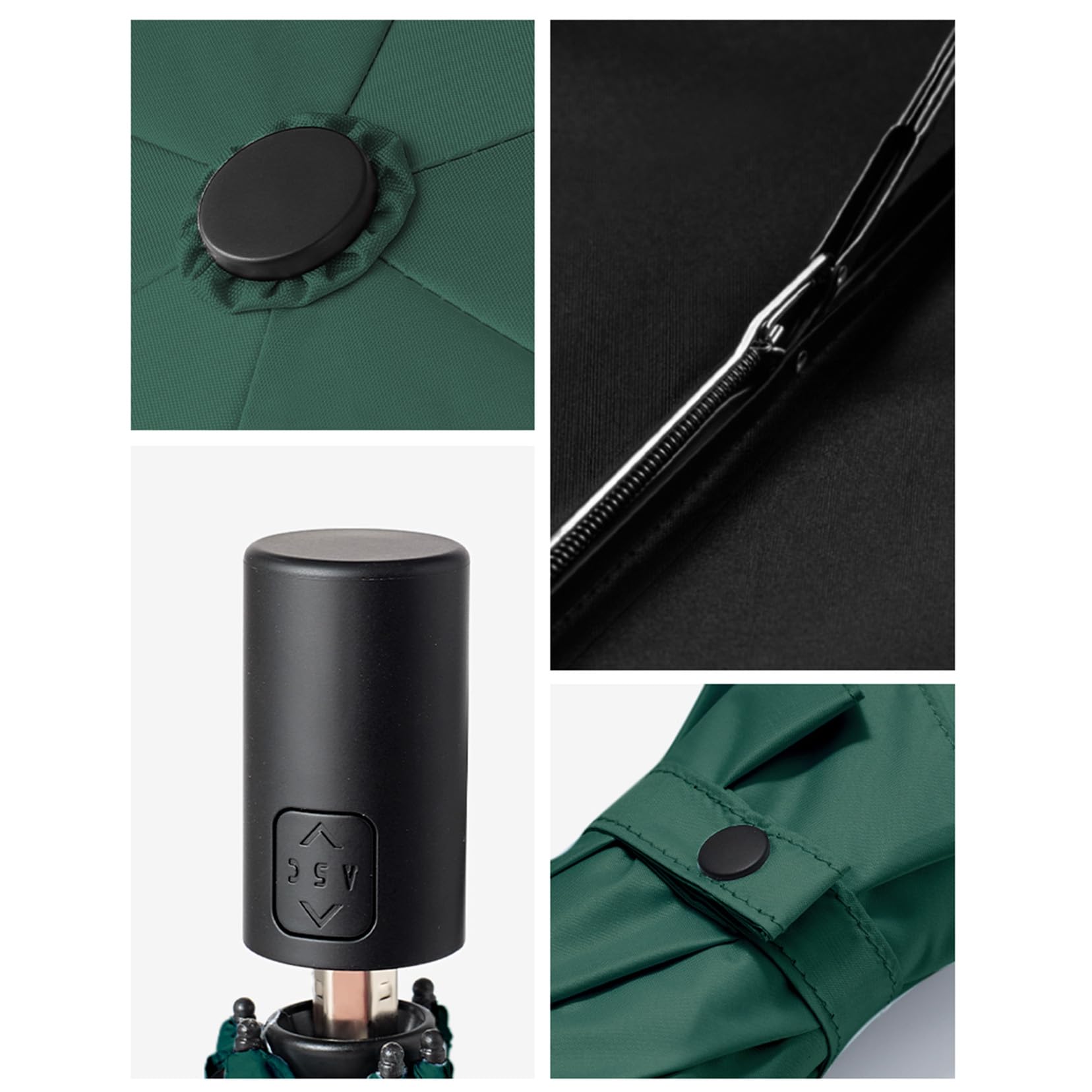 Parapluie compact de 42,5 pouces, parapluie pliant pour voyage ouvrant et fermant automatiquement, parapluie résistant au vent s'asséchant rapidement avec 8 nervures