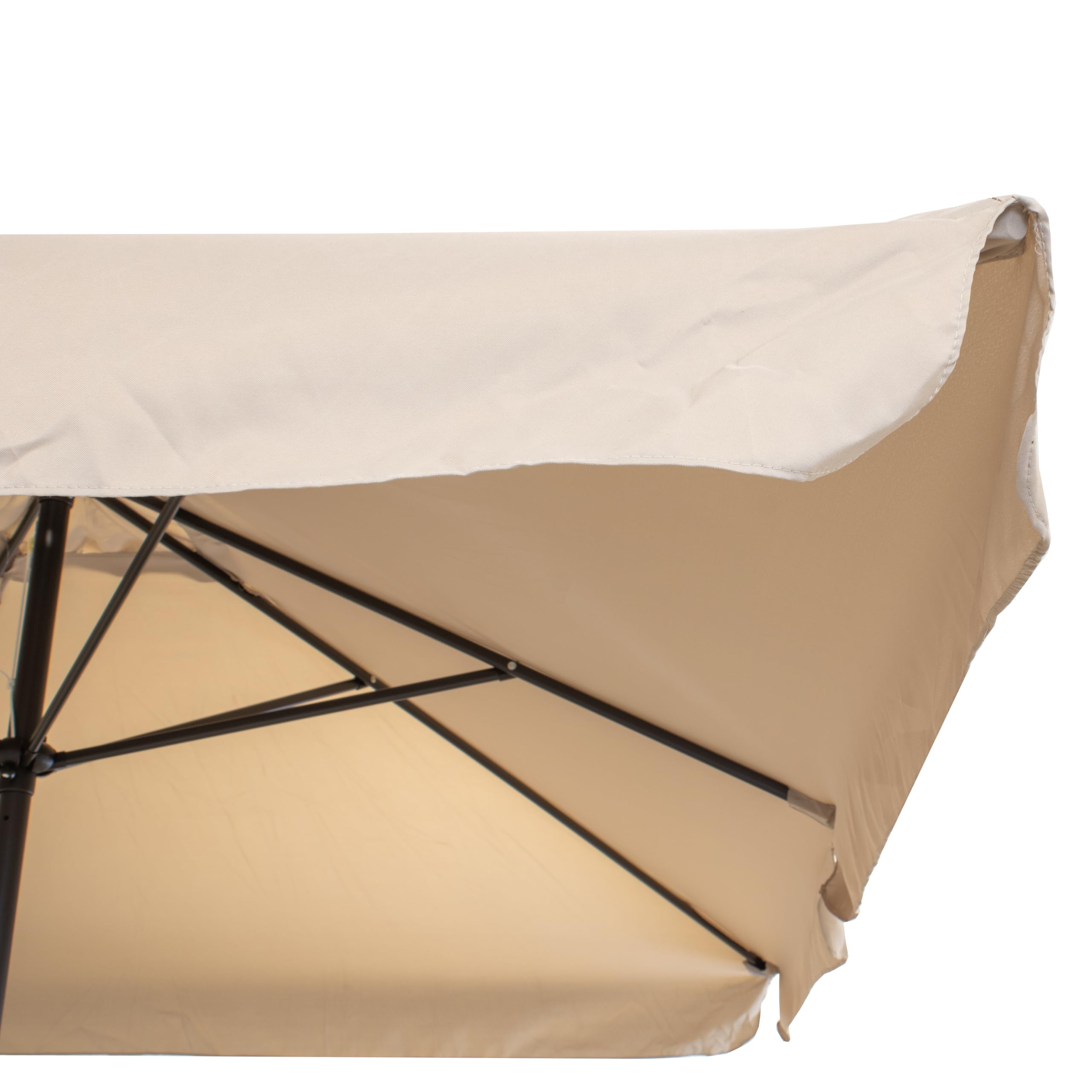 GARDENIA Ombrellone Palo Centrale Imperia 3x2 Palo Antracite Telo Ecrù