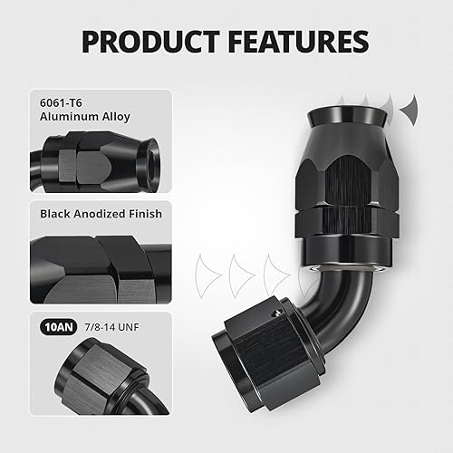 Miniatura 138 de Teflon E85 - Adaptador para manguera de combustible (NEGRO)