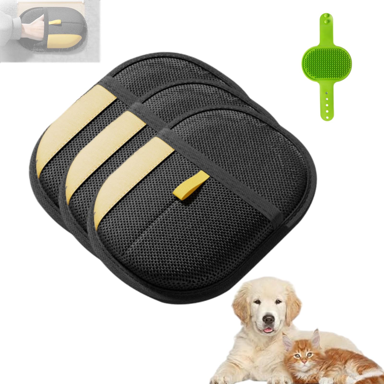Poils de chat et chien sur le canapé ? Gant électrostatique lavable Shedly Sweep Pro x3
