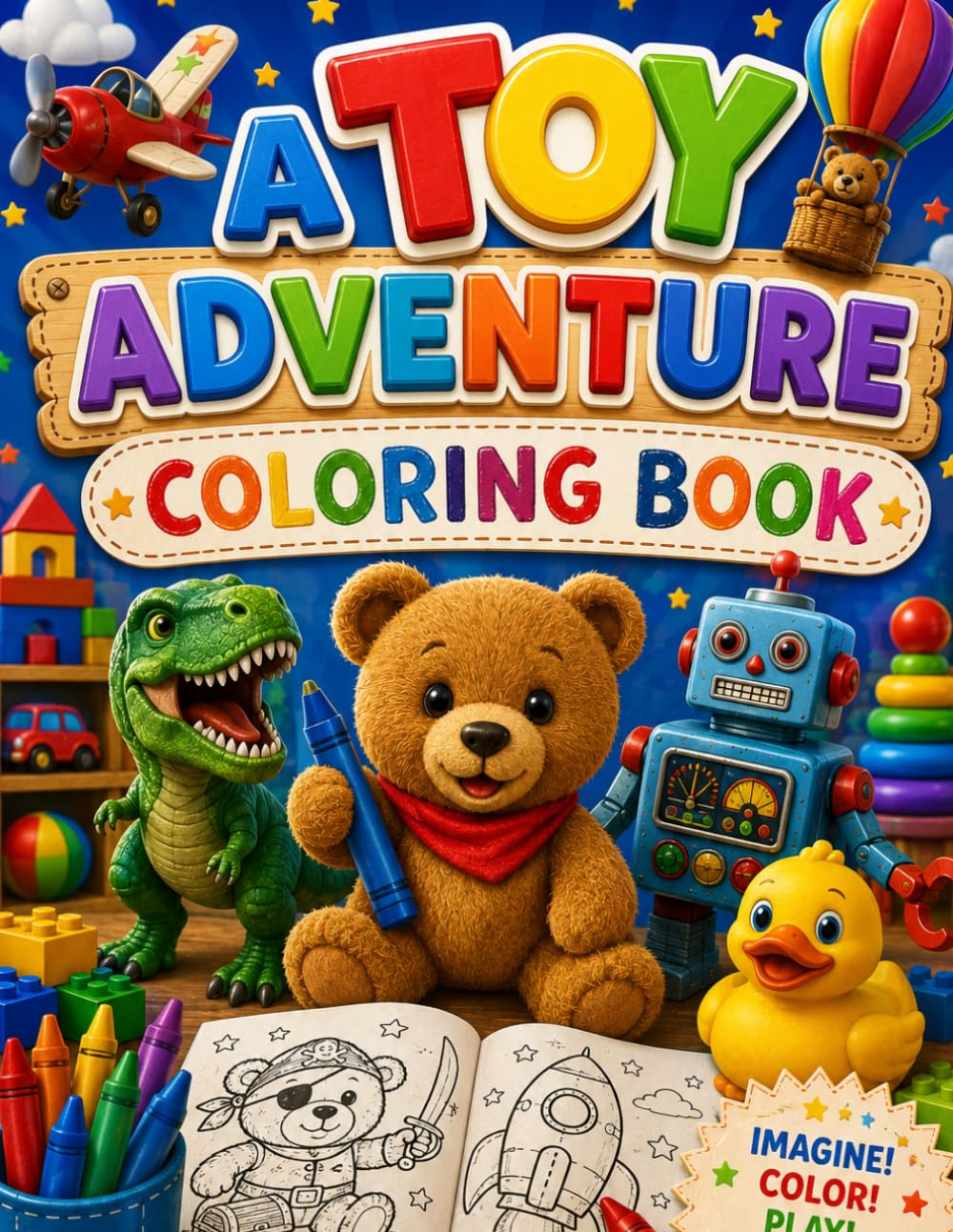 A Toy Adventure: Coloring book