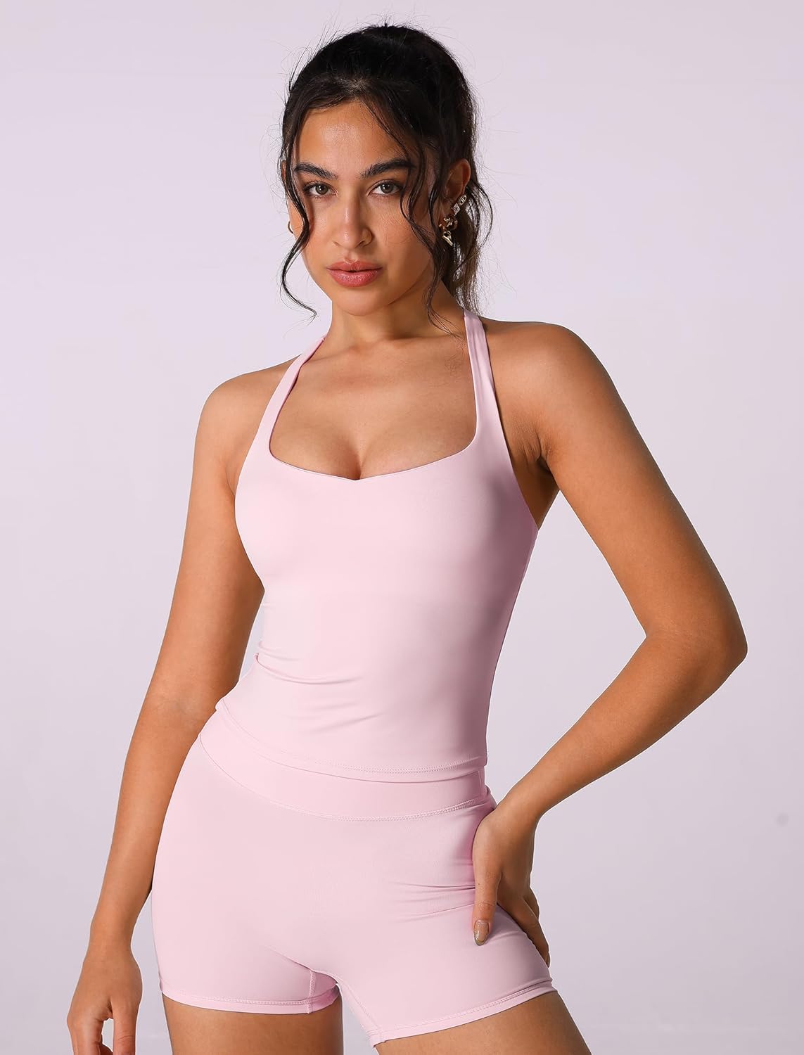 ABOCIW Womens Longline Sports Bras Workout Yoga Gym Athletic Tops Square Neck Racerback Camisole Padded Crop Tank Tops - Image 3