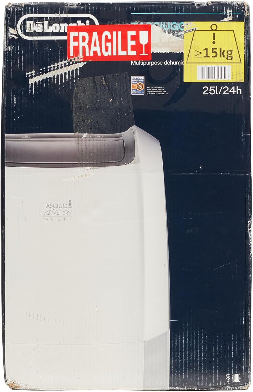 Dimensions of the De'Longhi DDSX225 Dehumidifier
