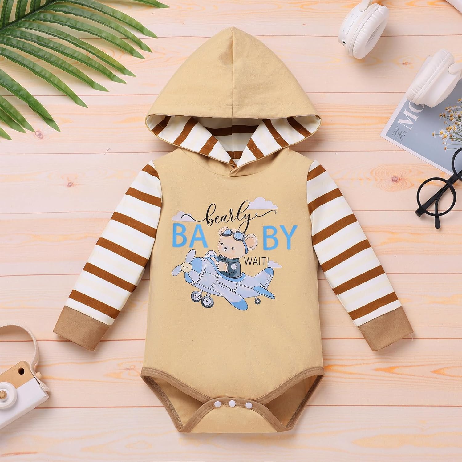 IBTOM CASTLE Baby Boy Clothes Infant Baby Boy Fall Winter Clothing Animal Prined Long Sleeve Hoodie Romper + Long Pants - Image 9