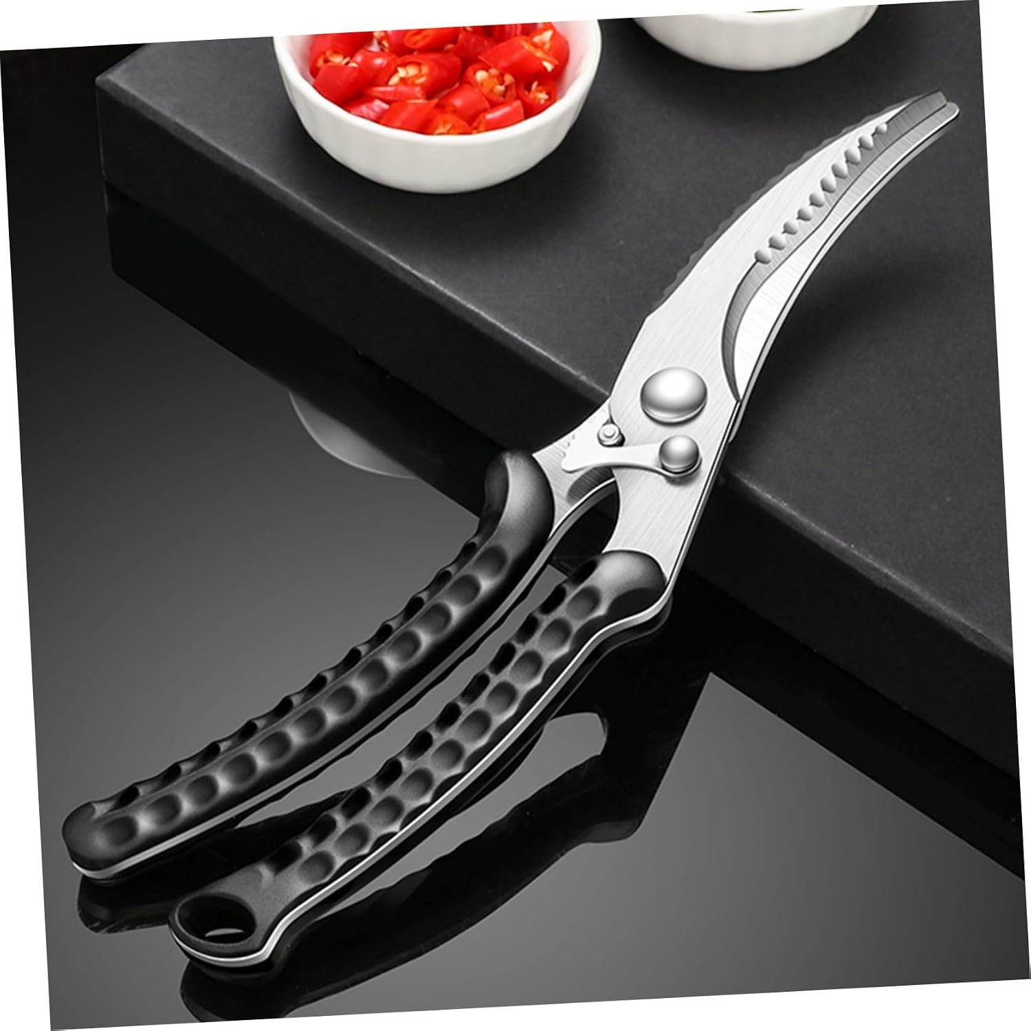 SOLUSTRE Multipurpose Kitchen Chicken Scissors Heavy Duty Poultry Shears Abs Stainless Steel Food Shears