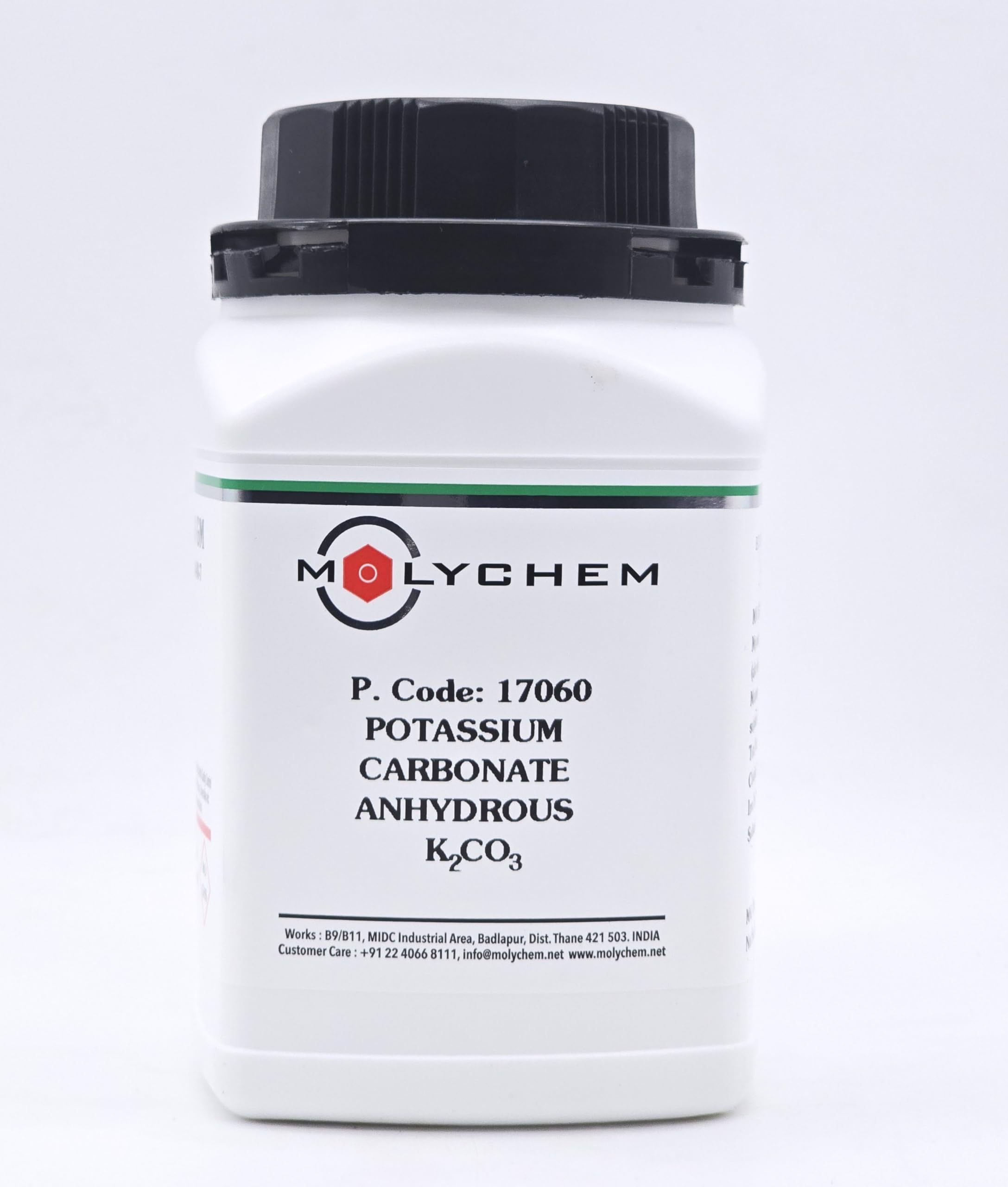 MOLYCHEM Potassium Carbonate Anhydrous LR 99%, 500gm, CAS : 584-08-7, Molecular Formula : K2CO3, Molecular Weight : 138.21,-image-25