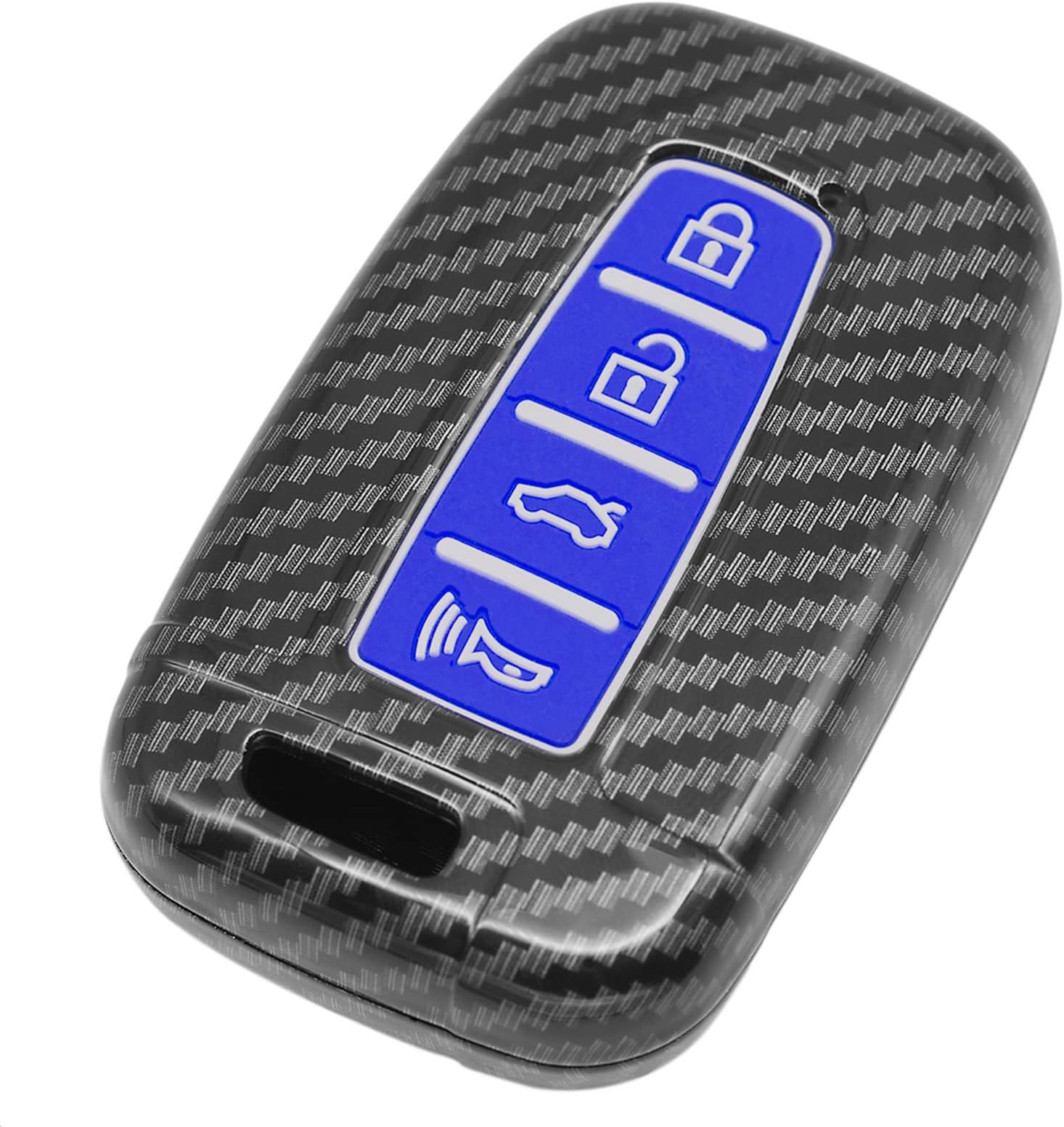TANGSEN Smart Key Fob Case Compatible with Hyundai Azera Elantra GT EQUUS Genesis Coupe Santa FE Sonata Tucson Veloster KIA Borrego Forte Sorento Soul SPORTAGE Silicone Rubber Luminous Blue