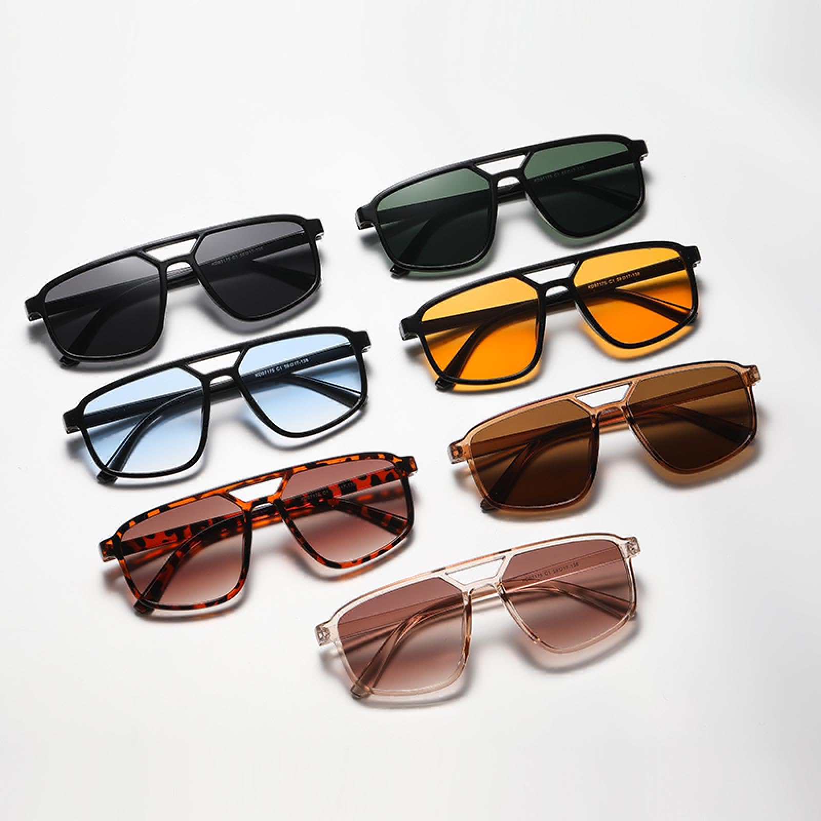 Gafas de sol con protección Uv400 | Marco pequeño doble puente | Mujeres y hombres para deportes al aire libre y conducción