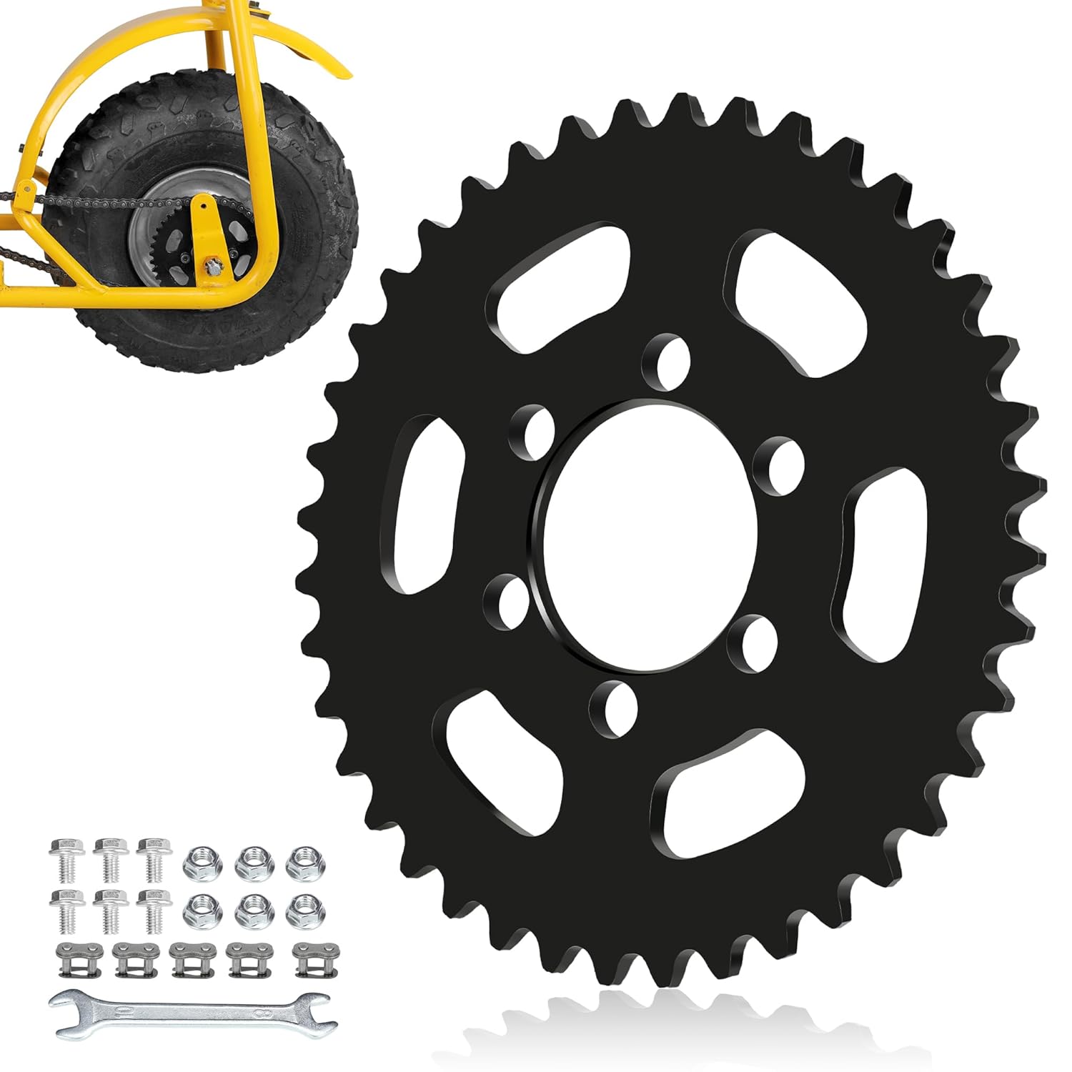 CILOYU 35 Chain 40 Tooth Sprocket for Coleman CT100U, Predator 79cc-100cc, Baja DB30 Mini Bike Go Kart - Durable Easy Install