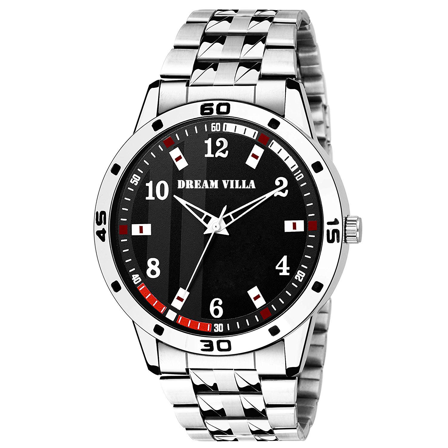DREAM VILLA Analog Silver Color Strap Wrist Watches for Men and Boy Watch (B089WGV56L) Amazon Price History, Amazon Price Tracker