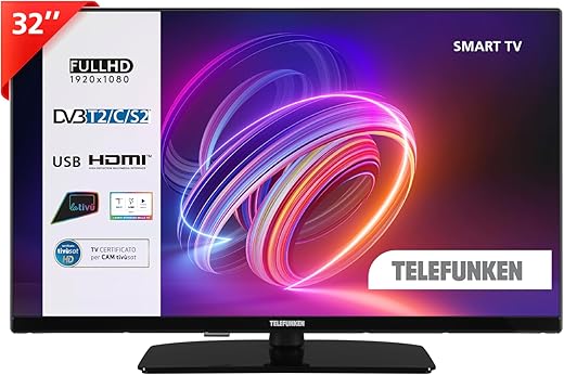 Telefunken Smart TV 32" Full HD 32TEFHD750Z, TV LED 32...