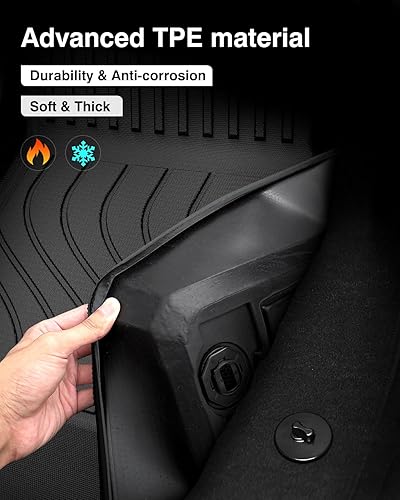 Vista 75 de Powerty Alfombras resistentes para BMW X3 2018 a 2024 y BMW X4 2019 a 2024, a medida para accesorios de X3 y X4, de elastómero termoplástico 3D