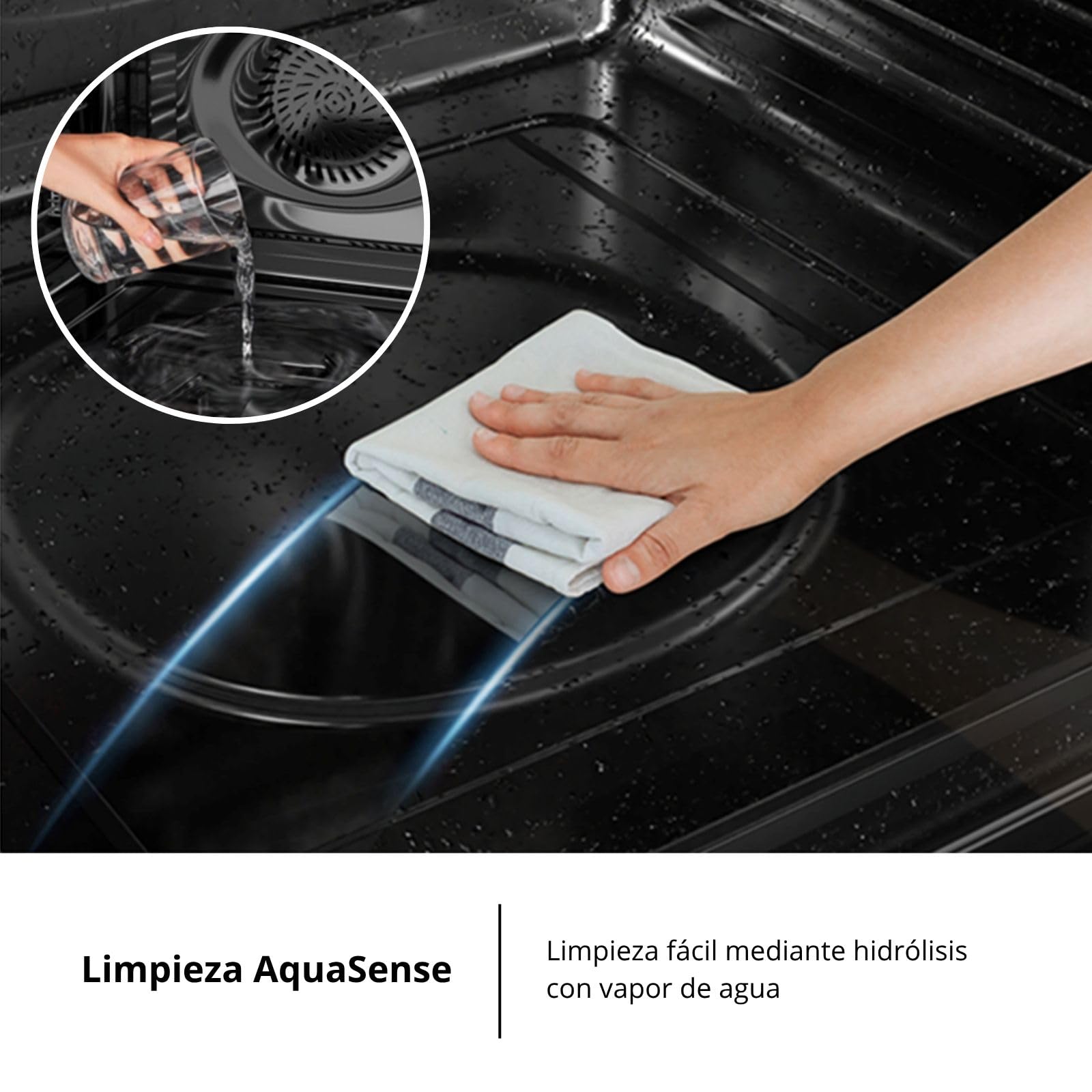 Corberó – Horno Multifunción Plus | CCHMD805W | 59x59x56 cm |70L | 8 Programas | Display Digital | Función Hidrólisis | 3000W | Doble Cristal | Guías Extraíbles | Cristal Blanco