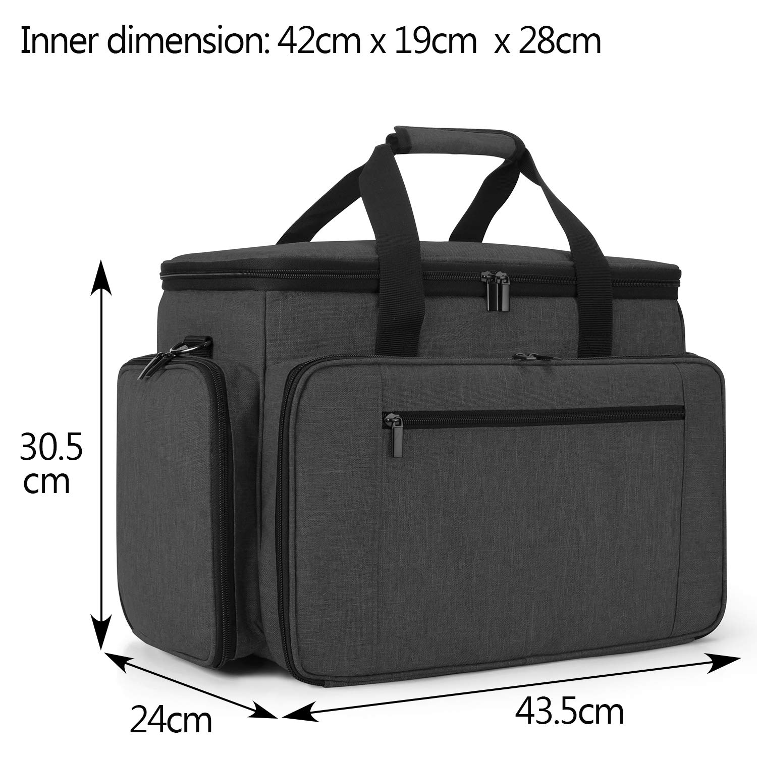 Luxja Bolsa para Máquina de Coser, Bolsa de Transporte de Máquina de Coser, Maleta para Máquina de Coser y Accesorios (Apto para la Mayoría de Las Máquinas de Coser)