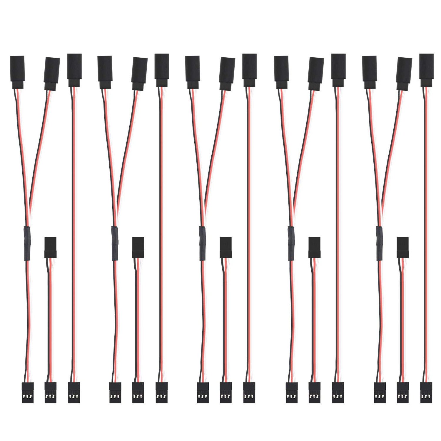 Sutemribor 3-pin Male to Female, Male to Male, Y Remote Control Extension Cable (15Pieces)