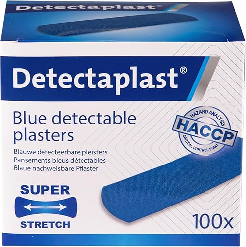 Detectaplast Yesos Azules Elásticos, Metales Detectables y Flexibles, Kit de Primeros Auxilios para Catering en Ambientes de Manipulación de